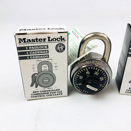 2ct Master Key Controlled Combination Lock Padlock No 1525 1.25" Hasp New NOS 2