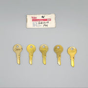 5x Yale RB1019 Key Blanks F9L Keyway Brass 4 Pin NOS 3