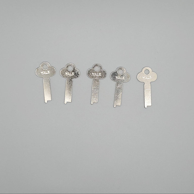 5x Yale R290 3/4 ST Flat Steel Key Steel Pin NOS 3
