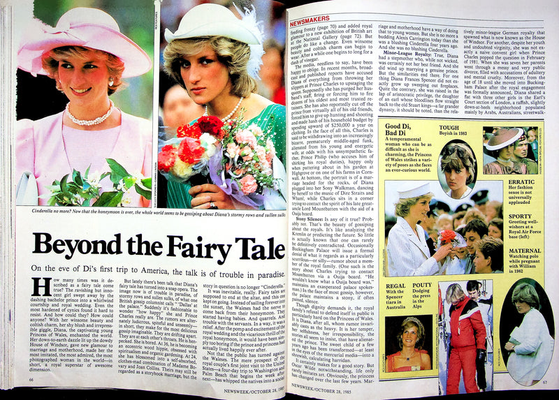 Newsweek Magazine October 28 1985 Princess Diana First Trip To America Charles 3