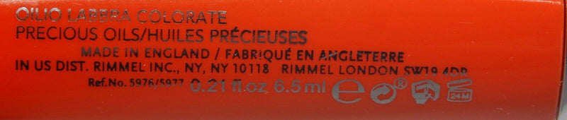 Rimmel Oh My Gloss! Oil Tint Lip Gloss Orange Mode 600 .21 oz. Lot of 4