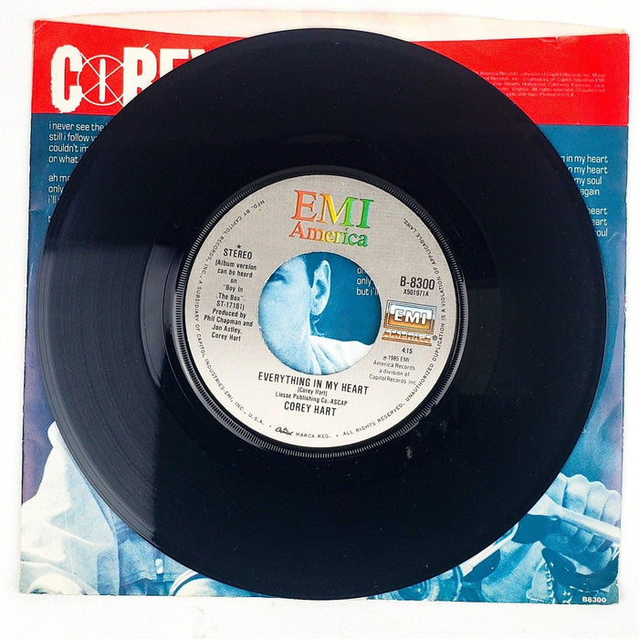 Corey Hart Everything In My Heart Record 45 RPM Single B-8300 EMI 1985 3