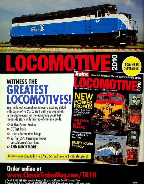 Trains Magazine June 2010 Vol 70 No 6 RailAmerica Restarts Its Engines