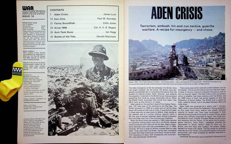 War Monthly Magazine Jan 1975 #10 Arras Rommels 7th Ghost Division Iwo Jima 3