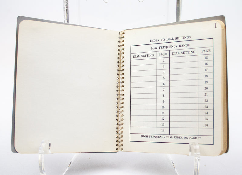 Vintage Metal Radio Calibration Book MC-177-D for Frequency Meter B-221-D