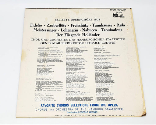 Leopold Ludwig Grosse Opernchöre LP Record Alshire 1965 SAS 1003 2