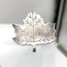 Vintage Sterling Silver Maple Leaf Pin Pinback Brooch MARKED Etched Veins 1