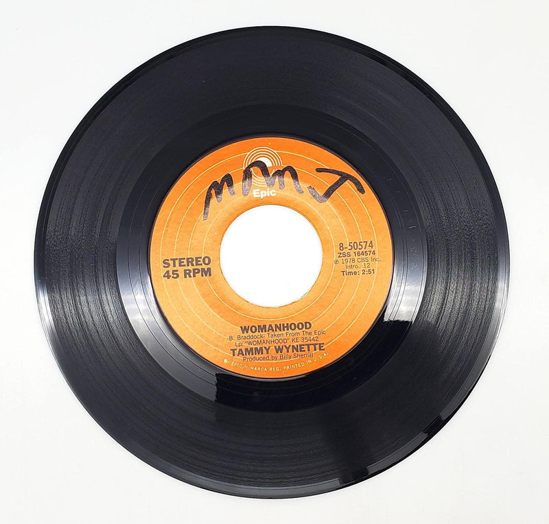 Tammy Wynette Womanhood 50 Words Or Less 45 RPM Single Record Epic 1978 8-50574 1