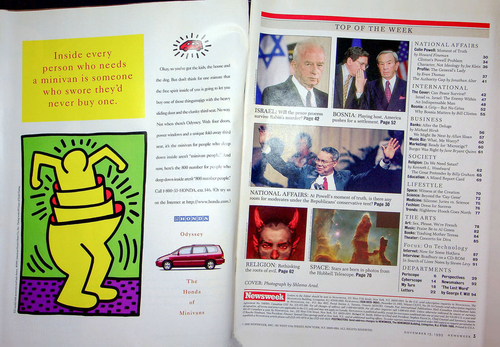 Newsweek Magazine November 13 1995 Yitzhak Rabin Israeli Prime Minister Killed