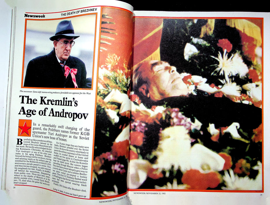 Newsweek Magazine November 22 1982 Yuri Andropov KGB Spymaster Veterans Memorial