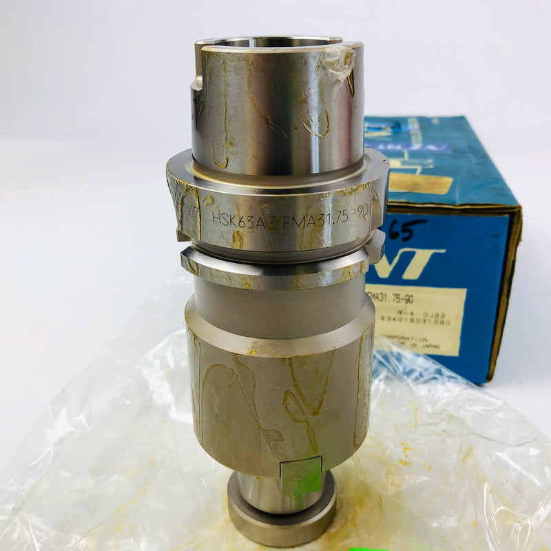 NT Tool Face Mill Arbor HSK63A-FMA31.75-90 New Old Stock Tool Holder