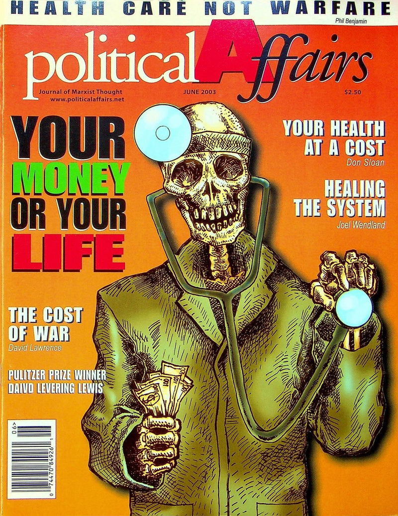 Political Affairs Magazine 2003 Vol 82 No. 6 Daivd Levering Lewis, Health Care