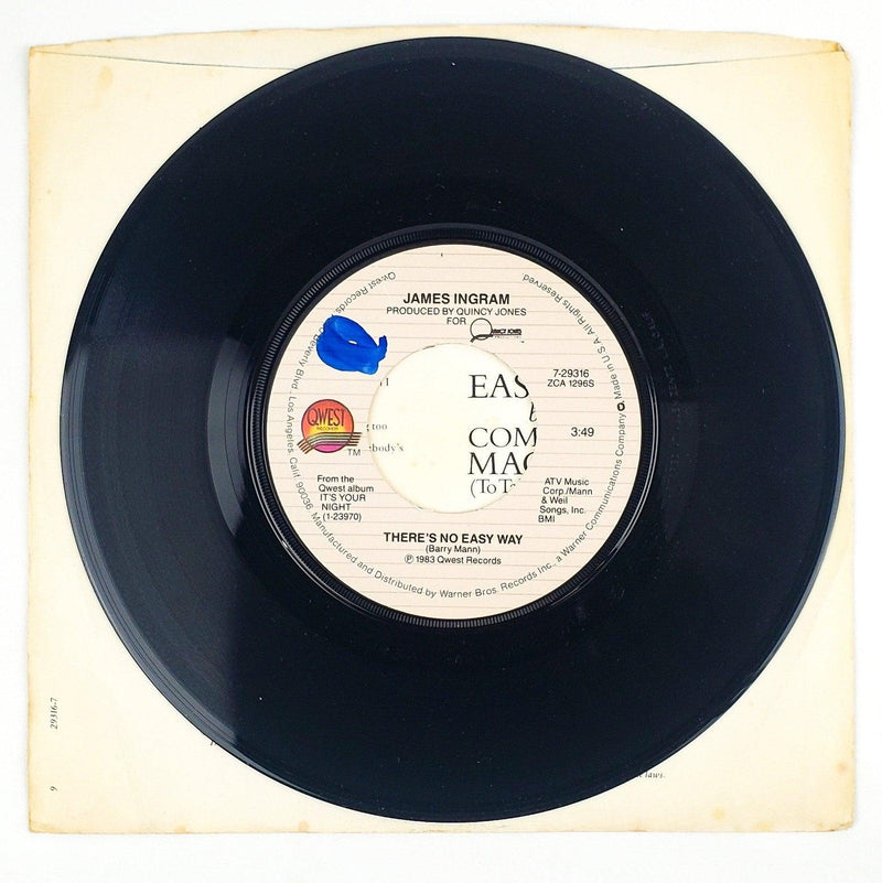 James Ingram There's No Easy Way Record 45 RPM Single 7-29316 Qwest 1983 3