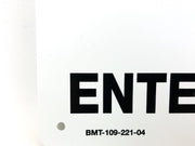 Danger Confined Space Sign Plastic Enter by Permit Only OSHA 14" x 10" 3