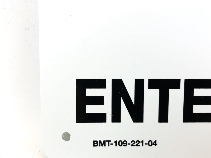 Danger Confined Space Sign Plastic Enter by Permit Only OSHA 14" x 10" 3