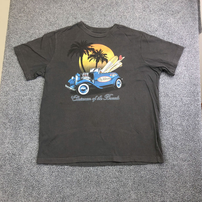 Big Kahuna Boardshop T Shirt XL Puritan Brown Cotton Surfboard Surfer Dude Tee