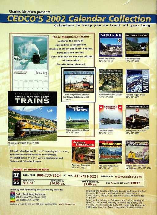 Railfan & Railroad Magazine December 2001 Vol 20 No 12 2001 Cover Contest Winner