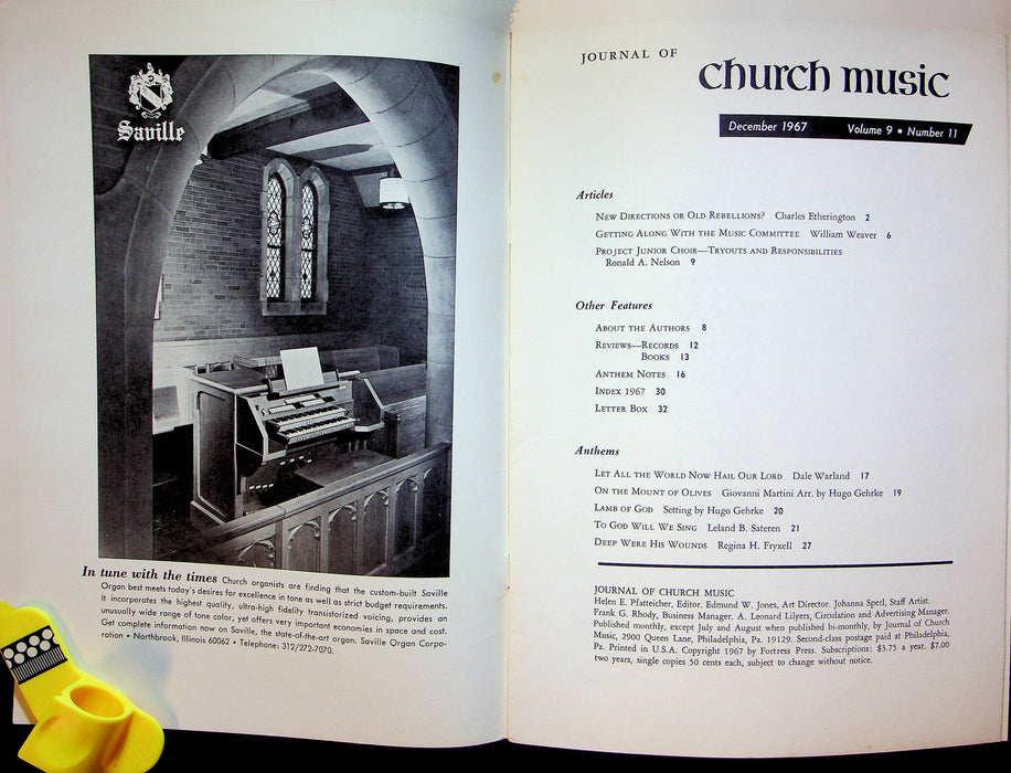 Journal of Church Music Magazine Dec 1967 Getting Along Music Committee Weaver 4