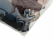 Jesus Christ Prayer Medal Madonna & Child Car Mirror Charm Wooden Cross 3