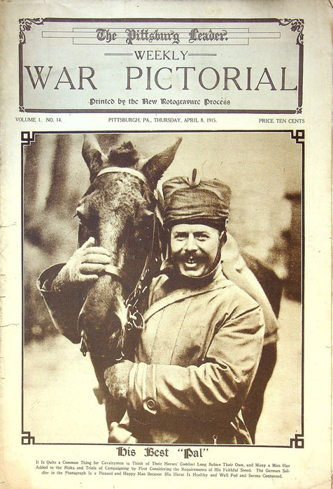 1915 Pittsburg Leader Weekly War Pictorial Newspaper April Prince Adalbert 1