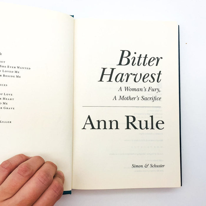 Bitter Harvest HC Ann Rule 1997 Mother Sacrifice Womens Fury 1st Ed True Crime 7