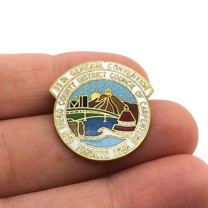United Brotherhood of Carpenter's UBC Lapel Pin San Diego County District 35th 2
