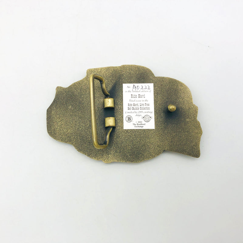 Pewter Belt Buckle Ride Hard Live To Ride Motorcycle Biker Eagle Skull Flames