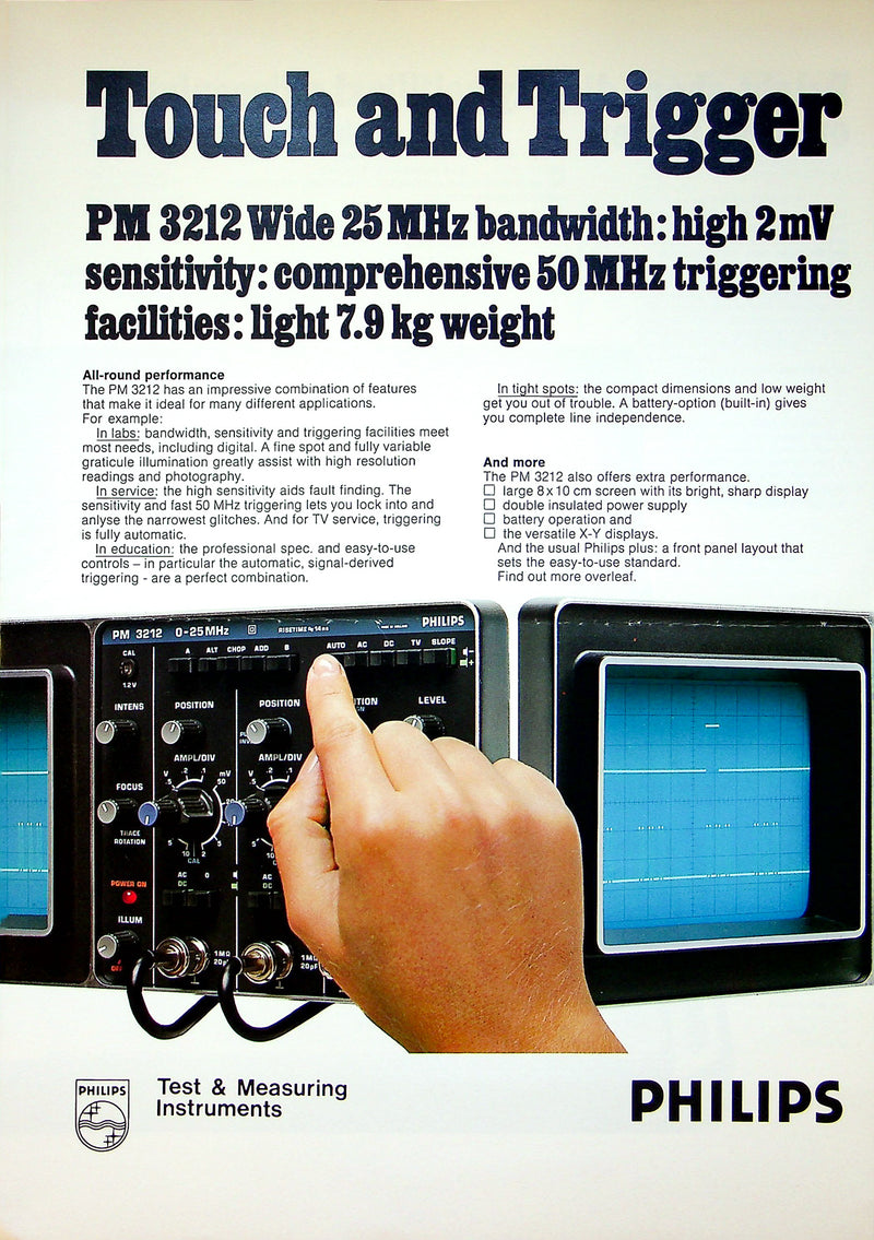 Philips PM Line Oscilliscope Brochures PM 3263, 3212, 3540 & More Lot of 4