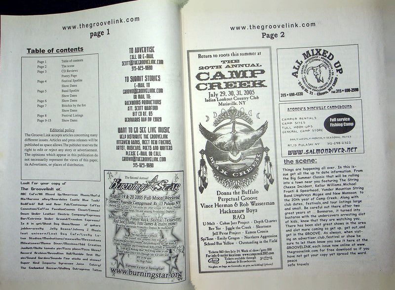 The Groovelink Magazine Zine 2005 Phix Band Boulder Colorado Phish Music Scene