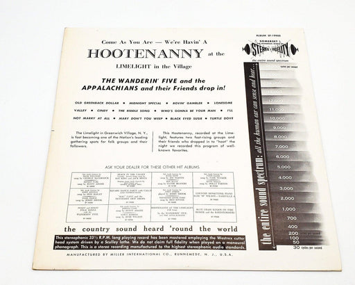 The Wanderin' Five Hootenanny At The Limelight 33 RPM LP Record Somerset 1963 2