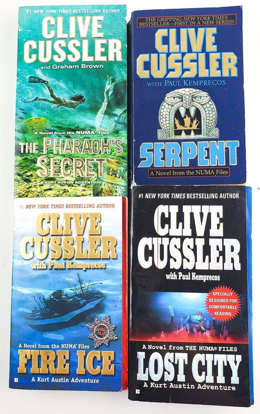 NUMA Files by Clive Cussler: 4 Books Serpent, Fire Ice, Lost City & More 1