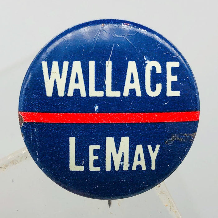 George Wallace Curtis LeMay Button Pin .875" Presidential Campaign Vintage 7