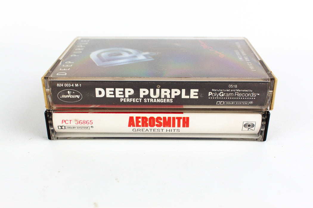 Aerosmith & Deep Purple: Hard Rock Cassette Tapes Lot of 2 5