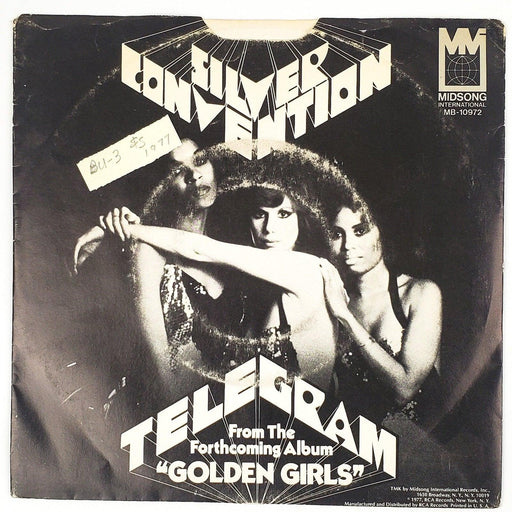 Telegram Silver Convention Record 45 RPM Single MB-10972 Midsong 1977 2