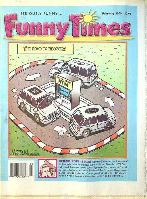 Funny Times Magazine February 2009 Garrison Keillor, Dave Barry, Daniel Kurtzman 1