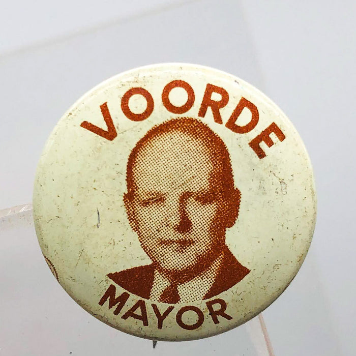 Voorde for Mayor Button Pin .75" South Bend Indiana Political Campaign Edward 9