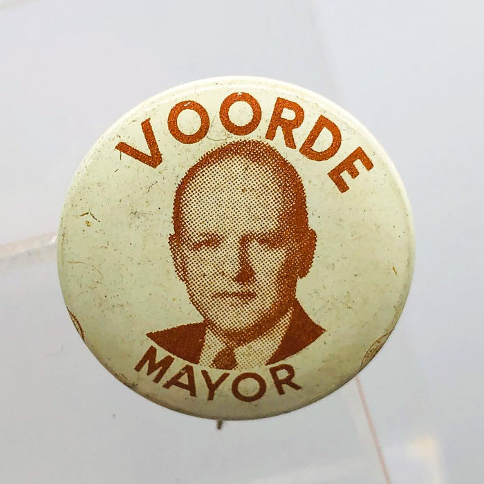 Voorde for Mayor Button Pin .75" South Bend Indiana Political Campaign Edward 5