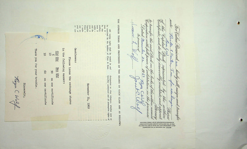 Reiter Dairy Company Stock Certificate Bond Scripophilly Akron Ohio 1968 No 331