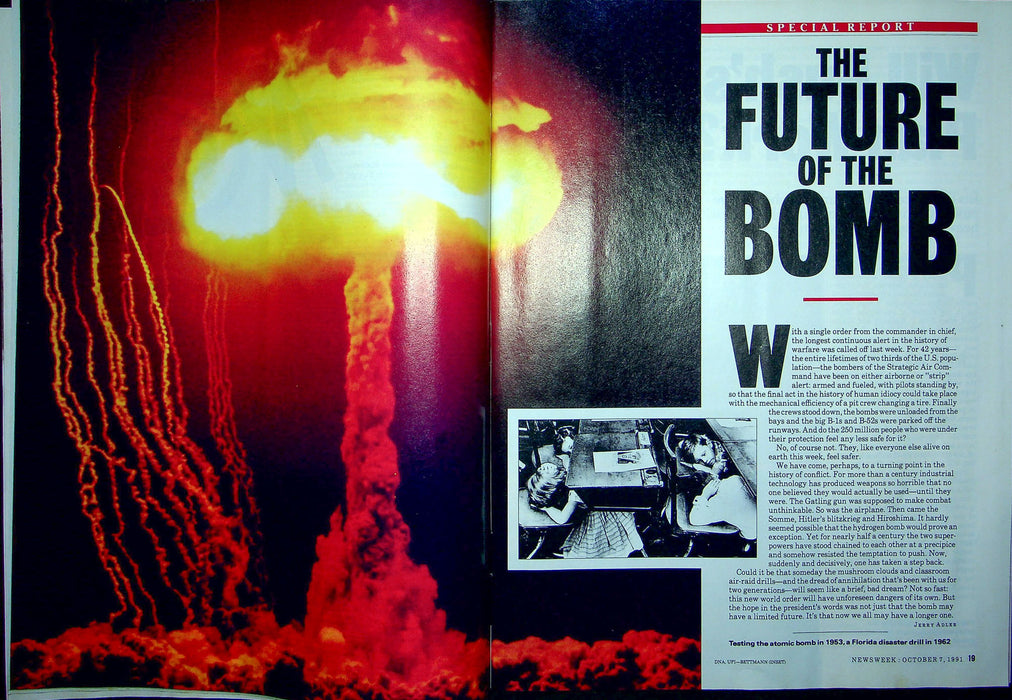 Newsweek Magazine October 7 1991 George Bush Nuclear Weapons Post Cold War