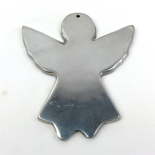 Metal Angel Ornament Cutout Outline Silver Souvenier Trinket Mexico 3.75" 1