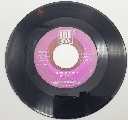 The Originals Down To Love Town 45 RPM Single Record Soul 1976 S 35119F 2