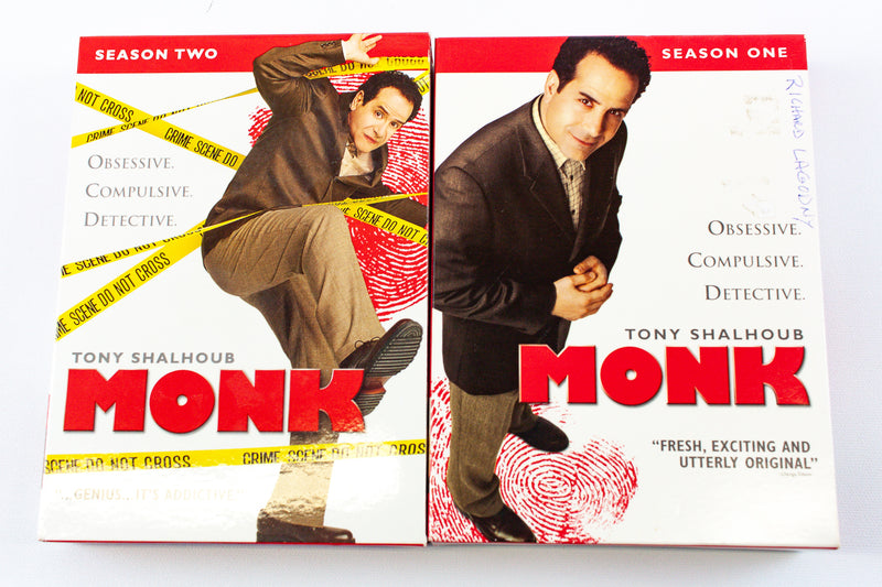 Monk Season 1 & Season 2 DVD Box Sets - 8 Discs | USED