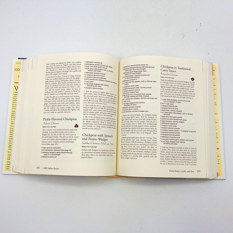1000 Indian Recipes Hardcover Neelam Batra 2002 Spices Legumes Grains Cookery 10