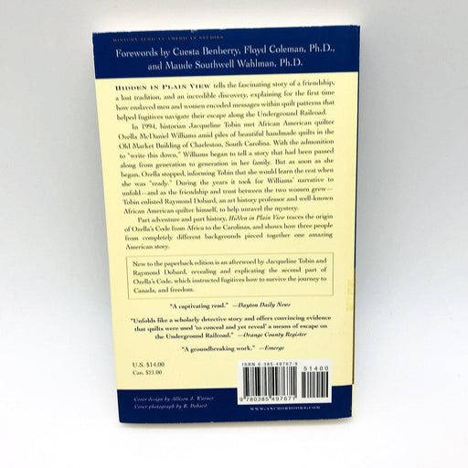 Hidden In Plain View Paperback Jacqueline L Tobin 1999 Underground Railroad 19th 2