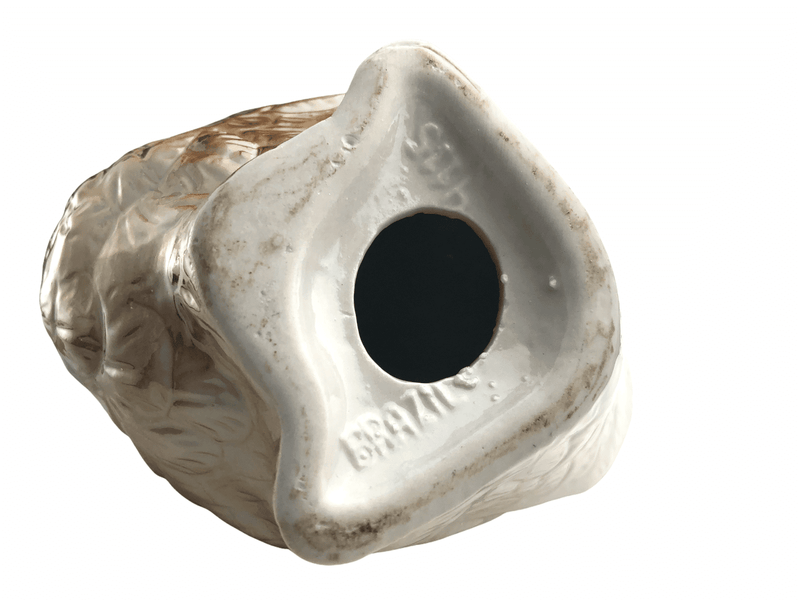 Mallard Duck Figurine Statue Porcelain Glazed Brazil 4115 Signed 5" Tall 6