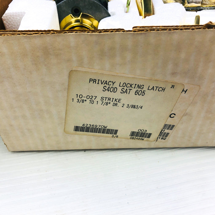 Schlage 4236970W Privacy Locking Latch Lever S40D Saturn 605 New Old Stock NOS