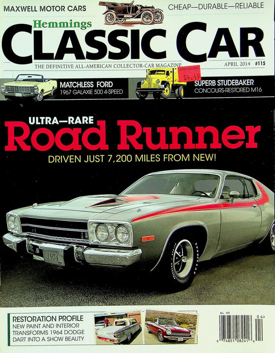 Hemmings Classic Car Magazine April 2014 Vol 10 No 7 Ultra-Rare Road Runner