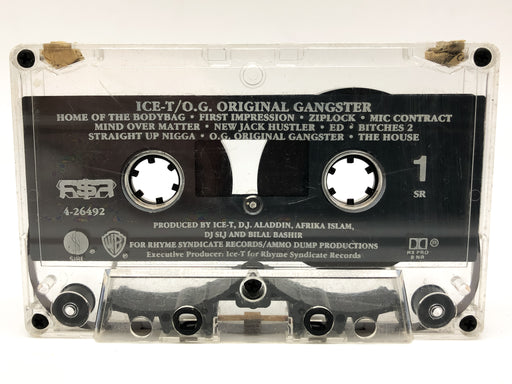 O.G.Original Ganster ICE-T Cassette Album Sire 1991 NO CASE TAPE ONLY 1