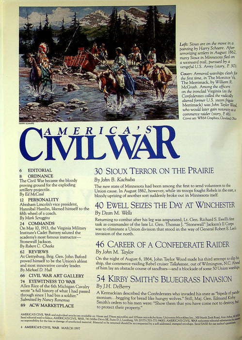 America's Civil War Magazine March 1997 John Taylor Wood Rebel Naval Raider 2