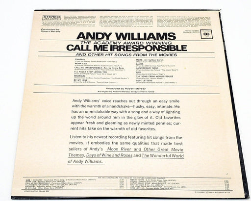 Andy Williams Call Me Irresponsible 33 RPM LP Record Columbia 1964 CS 8971 2